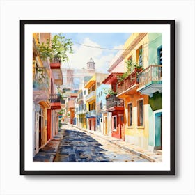 Street In Cuba 1 Art Print