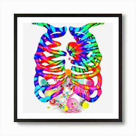 X Ray Skeleton Candy Halloween Rib Cage Costume Art Print