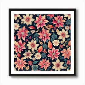 Floral Pattern 1 Art Print