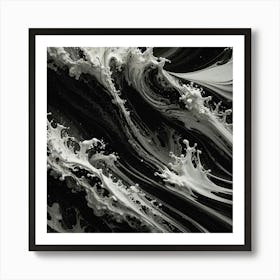 Black and White Abstract Art 153 Art Print