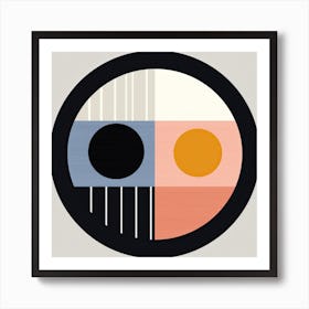 Circles in Retro Motion: Mid Century Dance Art Print