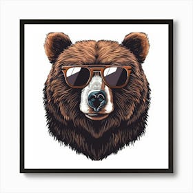 Bear In Sunglasses 4 Art Print