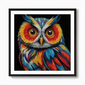 Colorful Owl 1 Art Print