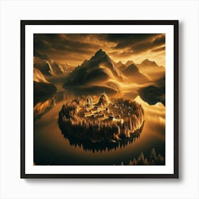 Island In The Middle Of The Lake Art Print