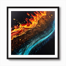 Fire And Water 2 Art Print