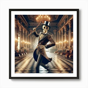 Skeleton Dancer 3 Art Print