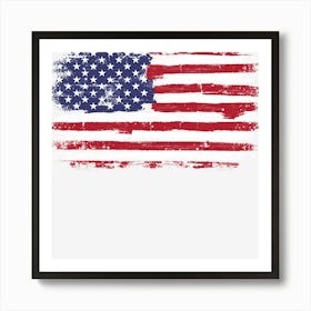 Us Flag Vintage For American Independence Day On 4th Of July Art Print