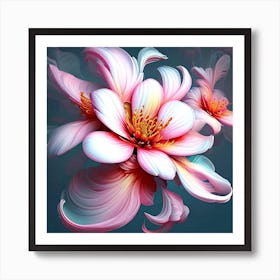 Pink Flowers 1 Art Print