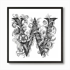 Letter W Art Print