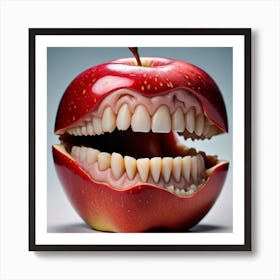 Apple With Teeth Art Print