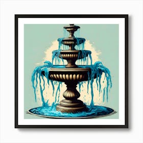 Fountain Of Water 5 Art Print