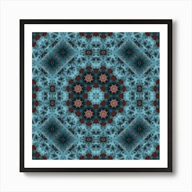 Pattern Texture Of Blue Bubbles And Spots 2 Art Print