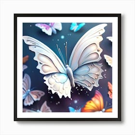 Butterfly Hd Wallpaper Art Print