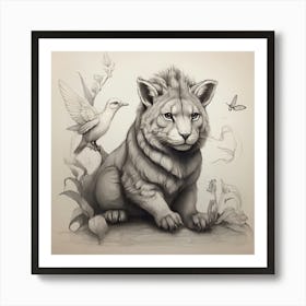 Jungle cub Art Print