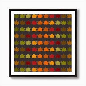 Autumn Fall Leaves Season Background Glitter Art Art Print