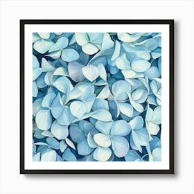 Blue Hydrangeas Art Art Print