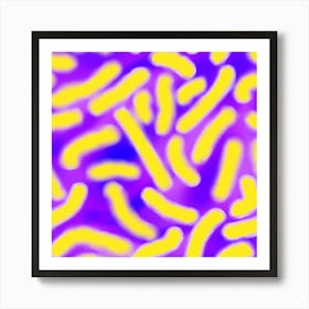 Purple And Yellow Bacteria Art Print