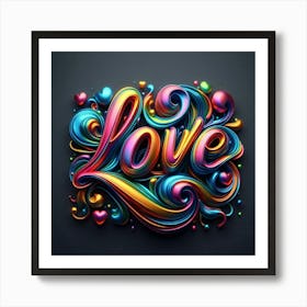 Love Lettering 1 Art Print