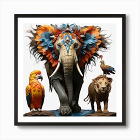 Zoo Animals Art Print