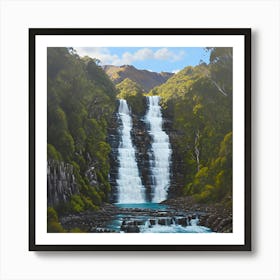 Twin Waterfall Affiche