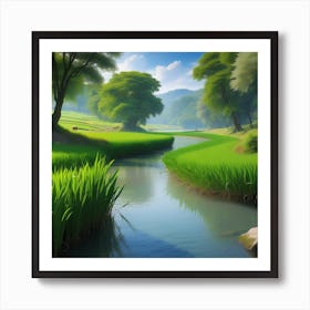 River In The Grass 11 Art Print