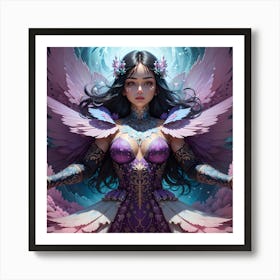 Angelic Woman With Wings Art Print