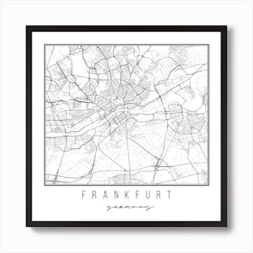 Frankfurt Germany Street Map Art Print