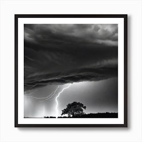 Lightning In The Sky 6 Art Print