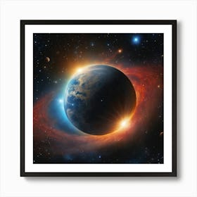 Earth In Space 3 Art Print