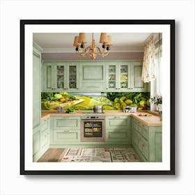 Green Kitchen Art Print