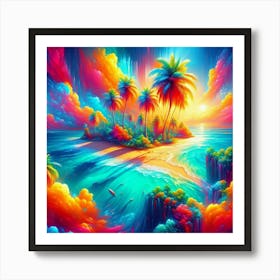 Tropical Island 1 Art Print