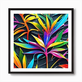 Colorful Leaves Art Print