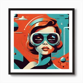 Futuristic Woman 3 Art Print