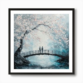 Cherry Blossom Bridge Art Print