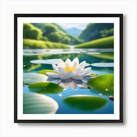 Water Lily In The Lake Art Print