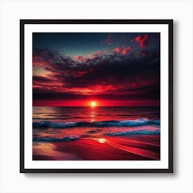 Sunset On The Beach 667 Art Print