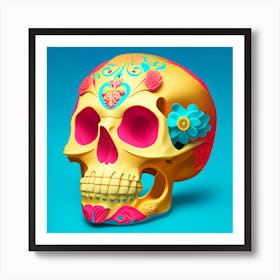 Day Of The Dead Skull 1 Art Print