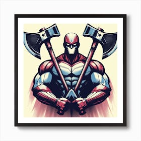 Axe man (Variant 2) Art Print