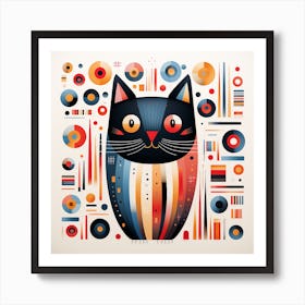 Abstract Cat 5 Art Print