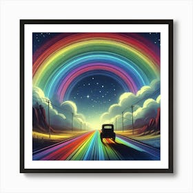 Rainbow road 1 Art Print