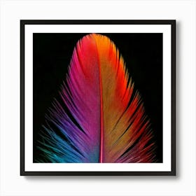 Firefly Vibrant Multicolored Feather With Intricate Gradient Details 47031 (2) Art Print