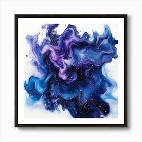 Blue And Purple Swirls Poster