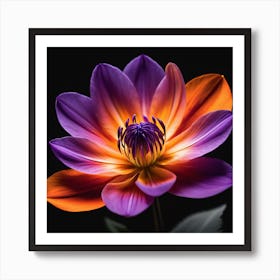 Purple Dahlia Flower 1 Art Print