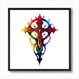 Cross Tattoo Design 1 Art Print