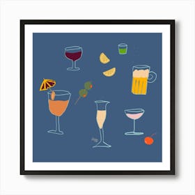 Summer Drinks Art Print