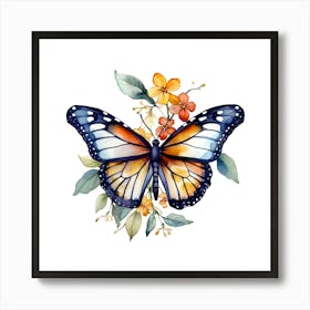 Butterfly Watercolor Painting Art Print