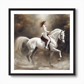 White Horse Art Print