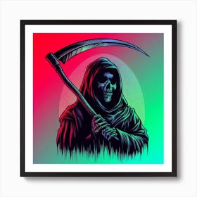 Grim Reaper Color Art Print