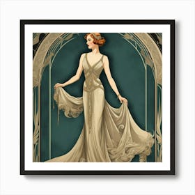 Deco Woman 5 Art Print