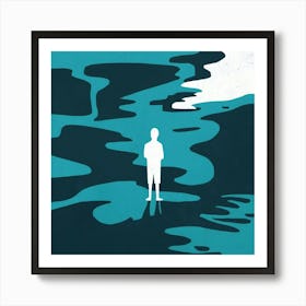 Man In The Water Art Print